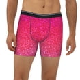 thumbnail image 2 of Picia Light Purple Glitter Pattern Men's Athletic Long Leg Briefs , Performance Stretch Underwear，Moisture-Wicking, 2 of 7