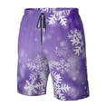 thumbnail image 4 of Balery Snowflakes Traje de Baño Estilo Hawaiano para Hombre, Shorts de Secado Rápido con Bolsillos-XX-Large, 4 of 6