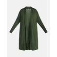 thumbnail image 4 of Terra and Sky Women's Plus Core Duster Cardigan with Long Sleeves, Lightweight,Sizes 0X-5X, 4 of 4