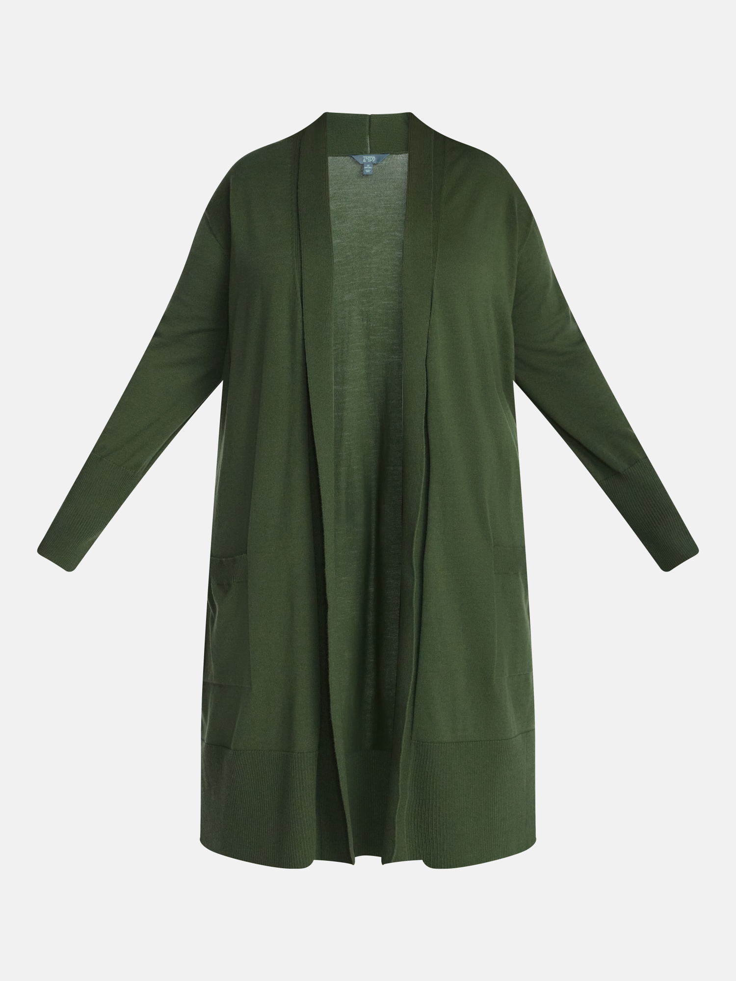 Terra & Sky Women's Plus Duster Cardigan with Long Sleeves photo 4