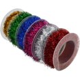thumbnail image 7 of 6 Rolls Metallic Glitter Ribbons Christmas Tinsel Garland for Holiday Wedding Birthday Party Decoration Gift Wrapping, 7 of 7