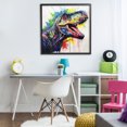 thumbnail image 3 of Stupell Industries Bohemian Colorful T-Rex Roaring Black Framed Giclee Art, 24 x 24, by Creative Studio, 3 of 8
