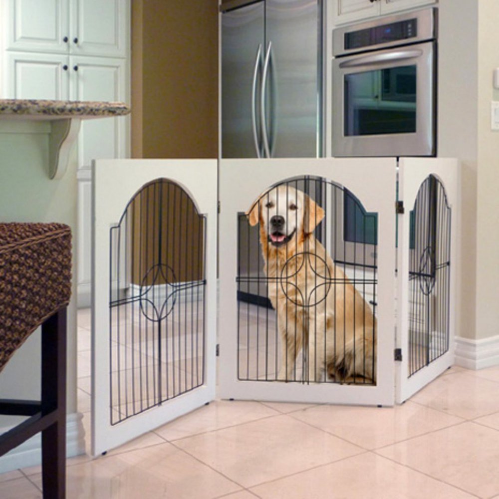 Majestic Pet Products Universal Free Standing Pet Gate, White Walmart