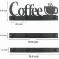 thumbnail image 2 of Coffee Mug Wall Rack, Coffee Cup Holder Wall Mounted with 12 Heavy Duty Hooks and Metal Coffee Sign, Rustproof Tea Cup Hanger Display Decor for Coffee Bar, Kitchen, Office, 2 of 13