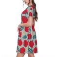 thumbnail image 2 of Balery Tomato Vestidos sueltos de manga corta para mujer, vestidos de verano 2025, vestidos casuales de corte A con vuelo., 2 of 6