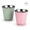green and pink, variant on 2 Pack Mini Stainless Steel Tea Cups, Food Grade 304 Double Wall Water Cups, Simple Portable Drink Cups with Smooth Rim and Non-Slip Bottom for Tea, Water, Coffee and Daily Use