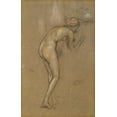 thumbnail image 2 of Whistler, James McNeill 22x32 White Modern Wood Framed Museum Art Print Titled - Writing On The Wall 1890, 2 of 4