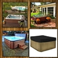 thumbnail image 7 of Hot Tub Cover / Spa Cover 12 Oz Waterproof - 100% Weather Resistant Outdoor Square Spa Cover with Elastic for Snug Fit (14" H x 96" W x 96" D, Black), 7 of 7