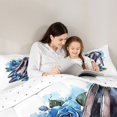 thumbnail image 5 of Feelyou Girl High Heel Queen Comforter Set, Blue Rose Floral Bedding Comforter Set, 3pcs, 5 of 8