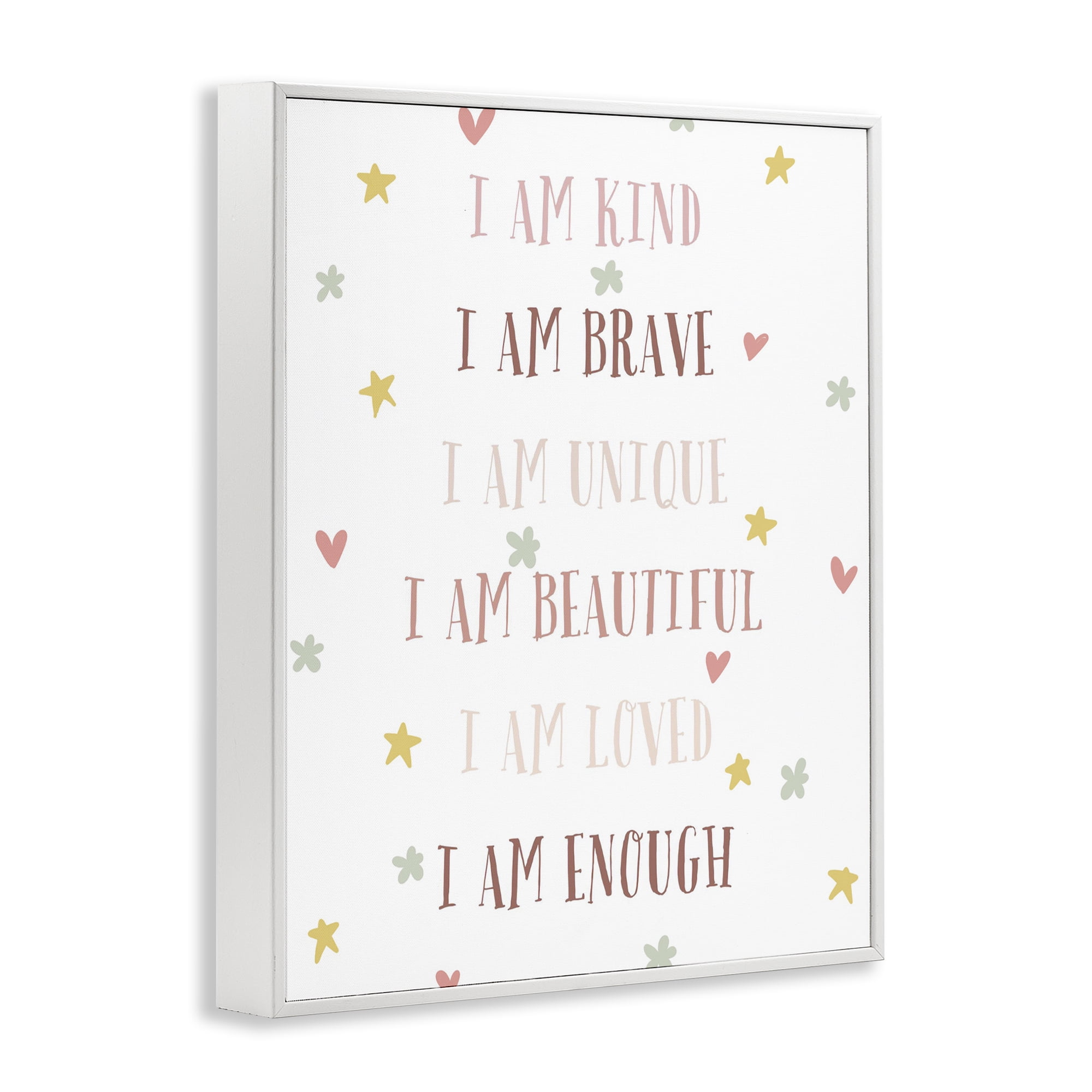 Stupell Industries I am Empowerment Quotes White Framed Giclee Art, design by Katie Griggs