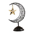 thumbnail image 4 of balikha Moon Star Ornament Tabletop Decor Iron Ideal Gift for Eid Party Decor, Ramadan Art, Ramadan Decoration for Home Decor Bedroom Black, 4 of 9