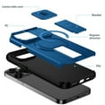 thumbnail image 4 of Case for iPhone 14 Pro 6.1" with Invisible Fold Holder Stand, Magnetic Wireless Charging,Sliding camera casing,Shockproof Dropproof Tough Rugged Protective Case Cover,Blue,For iPhone 14 Pro, 4 of 10