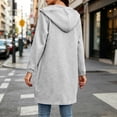 thumbnail image 3 of Cilsoka Long Hoodies for Women Zip up Plus Size Casual Long Sleeve Oversized Fleece Tunic Sweatshirts Fall Winter Jacket Coat with Pockets (S-3XL), 3 of 6