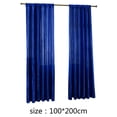 thumbnail image 2 of 1 Cortina De Ventana De Satén Puro Para Habitación, Cortinas De Medio Sombreado (Azul Real), 2 of 3