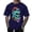 Blue, variant on Mens Short Sleeve Graphic Tee Shirt Retro Skull Print Breathable Casual Rock Style Crew Neck T-Shirts