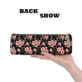 thumbnail image 3 of Xecao Rose Flowers Print Leather Pencil Case -Stationery Bag Pen Holder for Work & Office, 3 of 5