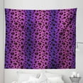 thumbnail image 1 of Leopard Rainbow Tapestry, Exotic Animal Skin Spots on Purple Tones Ombre Background, Fabric Wall Hanging Decor for Bedroom Living Room Dorm, 5 Sizes, Quartz Fuchsia and Black, by Ambesonne, 1 of 1