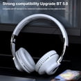 thumbnail image 4 of Injueey Auriculares inalámbricos Subwoofer compatible con Bluetooth con micrófono Auriculares Cables de audio/vídeo Blanco, 4 of 6