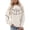Beige, variant on PMVFHDE Women’s Hoodless Sweatshirt Casual Pullover Crewneck Long Sleeve Soft Cozy Comfortable Loungewear Top Solid Basic Everyday Navy,S