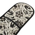 thumbnail image 2 of Dailycode Double Sided Oven Mitt with Loop Heat Resistant Kitchen Long Potholders 7" x 35" Vintage Eyes and Flower, 2 of 6