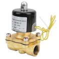 thumbnail image 2 of Qiilu Válvula solenoide eléctricaválvula solenoide eléctrica de latón AC110V NPT de 1/2 pulgada normalmente cerrada para aguaairegasdiesel Khall 1.6182E+12, 2 of 6