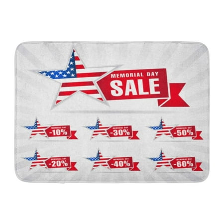 GODPOK Annual Advertisement Memorial Day Sale Discount Labels USA American Big Rug Doormat Bath Mat 23.6x15.7