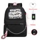 thumbnail image 1 of Mochila de Anime Stranger Things, mochila escolar de dibujos animados de Manga para adultos, bolsa impermeable para ordenador portátil, gran capacidad para viajar, mochilas diarias6 Deng Xun unisex, 1 of 2