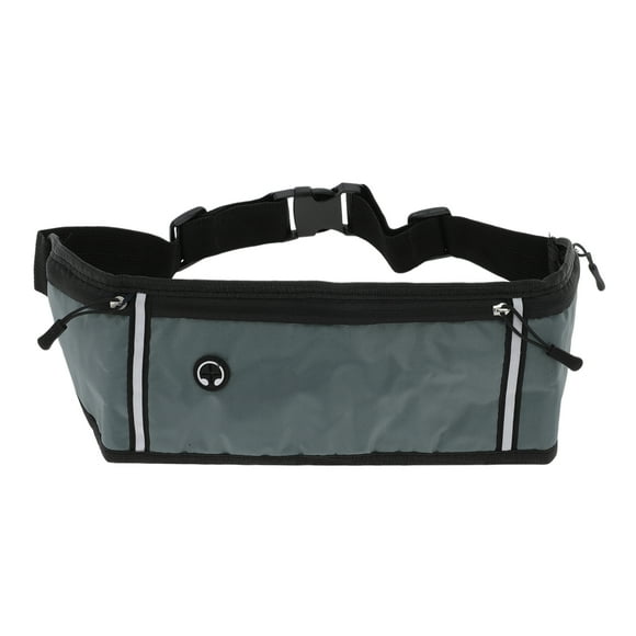 Unique Bargains 1 Pce Ceinture de Course Respirante Fine Sac Banane pour Sports à Transporter Téléphone Clés Gris