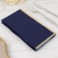 thumbnail image 2 of Efavormart 50 Pack Navy Blue Soft 2 Ply Dinner Paper Napkins with Gold Foil Edge, Disposable Party Napkins, 2 of 5