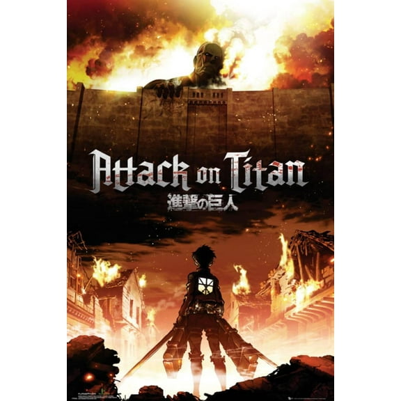 Attack on Titan Multicolor Poster - 24x36 in.
