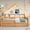 Natural, variant on Noble House Arlyn Full House Bed with LED Lights, Storage Shelves and Integrated Drawers, Wood Playhouse Bed, White