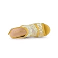 thumbnail image 4 of BLISSFUL STEP Chaussures pour Femmes Sandales à Talon Compensé à Plateforme à Bout Ouvert avec Lacets Jaune Vert 7, 4 of 7
