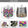thumbnail image 2 of Yayeee Ashtray with Lid for Cigarette Smokeless Stainless Steel Home Ash Holder, Colorful Plaid, 2 of 7