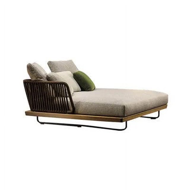 Customized outdoor sofa combination courtyard garden leisure solid wood furniture sunshine room balcony rattan lounge chair My Lux Decor Round