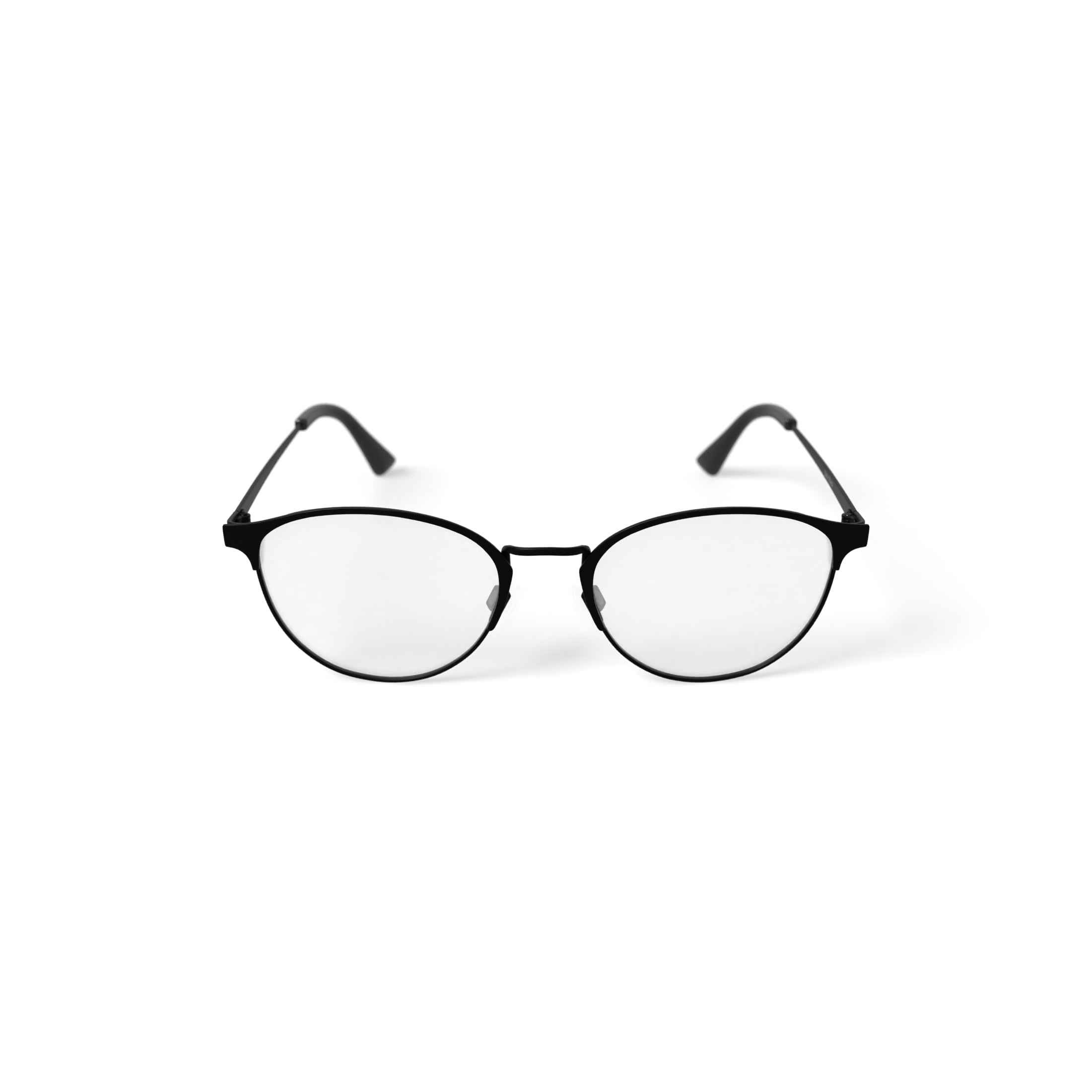 TiFlex Men's T1778 Round Prescription Eyeglasses with Case, Black