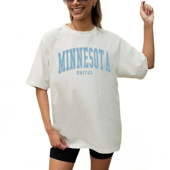 Women's Gameday Couture  Cream Minnesota United FC Goal Line Oversized T-Shirt