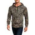 thumbnail image 3 of Havenx Camo Hoodie for Men Long Sleeve Maple Leaf Print Hoodie with Pockets Drawstring Hooded Sweatshirts Fishing Hunting Camping Athletic Workout Fall Winter Pullover,Coffee 3XL, 3 of 7
