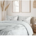 thumbnail image 6 of Ambesonne Marble Print Duvet Cover Sets, Cracked Lines, 2-Queen, Grey Dust White, 6 of 7