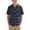 Navy, variant on Edvintorg Boys Shirts Striped Printed Turndown Collar Short Sleeve Button Down Tops with Pocket Kids Clothing Size 3-15