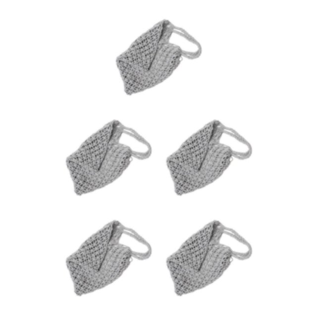 kurtrusly Fashionable And Functional Straw Beach Bag For Any Occasion Space-saving Blended Straw Handbag LightGray 5Set