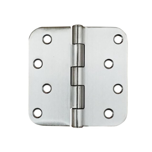 Hinge Outlet 316 Marine Grade Stainless Steel Door Hinges, 4 Inch with 5/8 Inch Radius, Non-Removable Pin, Highly Rust Resistant - 3 Pack