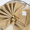 thumbnail image 3 of Twiny Threads Set of 12 Solid Reusable Cloth Dinner Napkins - Beige, 3 of 6