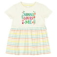 thumbnail image 3 of Inktastic Nonna Loves Me Granddaughter Girls Baby Dress, 3 of 5