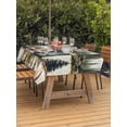 thumbnail image 4 of Rectangle Outdoor Tablecloth With Umbrella Hole And Zipper– Vintage Stitching Waterproof Patio Table Cover for Party, Picnic, Backyard, 52"x70" , Animal Forest Deer Ship Pattern Brown Green, 4 of 8