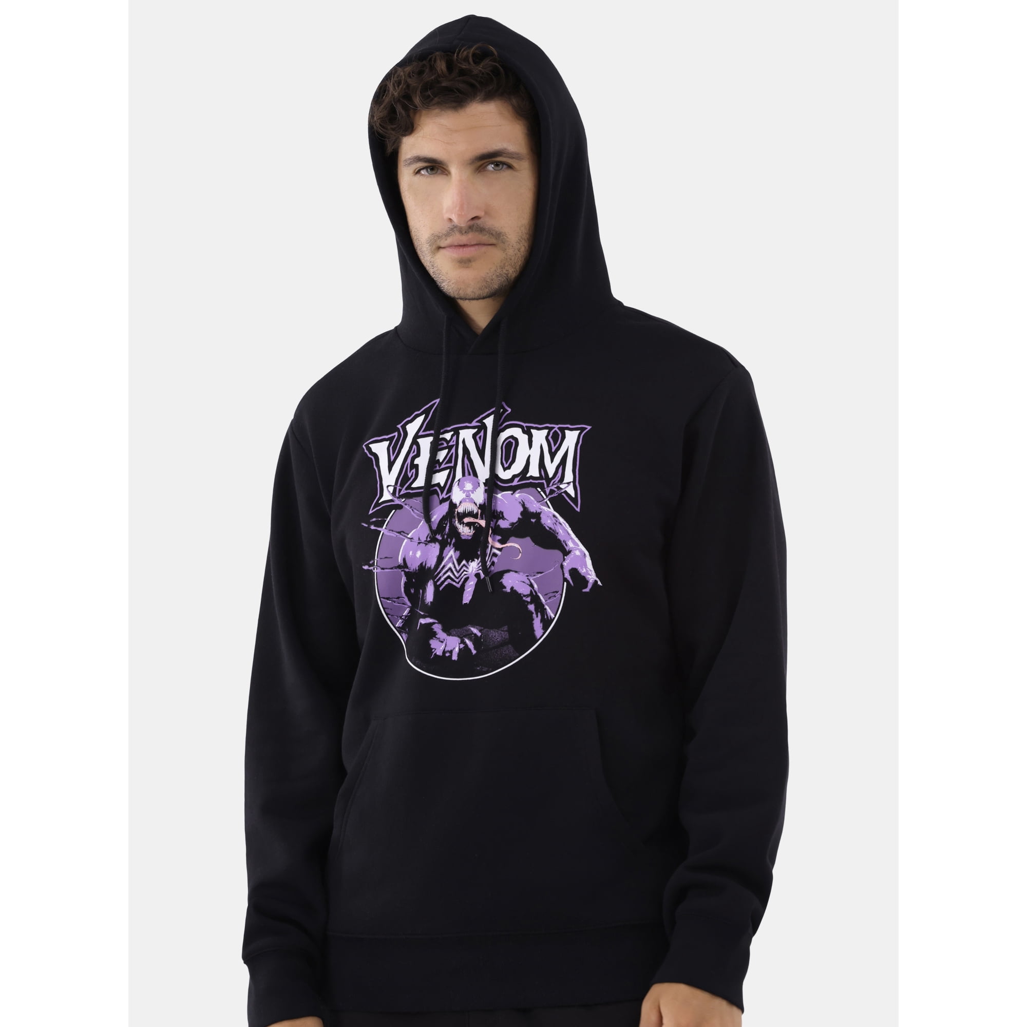 Marvel Men's Venom Graphic Print Hoodie with Long Sleeves, Sizes XS-3XL