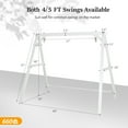 thumbnail image 2 of Zimtown Porch Swing Frame Swing Stand A-Frame 600lbs Wooden White 5FT, 2 of 7