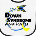 thumbnail image 3 of Inktastic Down Syndrome Awareness with Butterfly and Ribbon Baby Terry Cloth Bib, 3 of 3