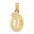 thumbnail image 4 of Diamond2Deal 14K Yellow Gold Script Letter O Initial Pendant for Women (L- 0.62inch, W- 0.34inch), 4 of 6