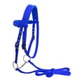 thumbnail image 4 of Brida para caballo duradera, arnés con riendas, cabezada, filete extraíble, cabestro Azul l, 4 of 9