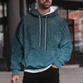 thumbnail image 1 of Sudadera con capucha para hombre, estilo casual, con cuello redondo, estampado, manga larga, blusa de poliéster, 1 of 6